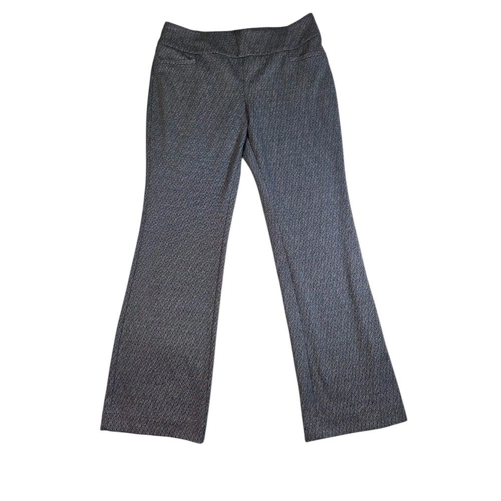 7th Avenue Black & White Pull-On Knit Pants Mid Rise Straight Stretch Career LP